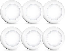 6-Pcs Bright Stick UP LED Light Wireless Tap Lights Battery Powered Push Light