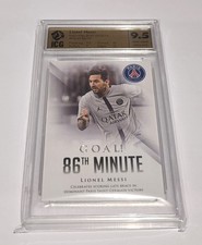 2022 Futera 86th Minute Goal Soccer Card Lionel Messi Cracked Ice 02/05