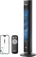 Midea 42 Tower Fan - 12 Speeds - 3 Modes - 90° Oscillation - 24h Timer - Black 