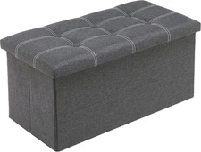 Folding Storage Ottoman Bench, Footrest Couch for Living Room, 30 Inch Storage B