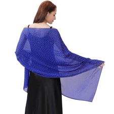 Shawls and Wraps for Evening Dresses, Sparkly Chiffon Wedding Guest Shawl for...