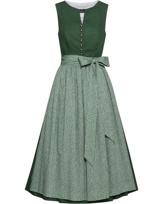 Luis Steindl Midi-Dirndl mit U-Boot-Ausschnitt midi Dirndl U-Boot Ausschnitt