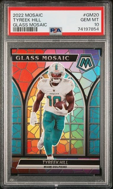 2022 Panini Mosaic Tyreek Hill Stained Glass PSA 10 Gem Mint #GM20 Case Hit NFL