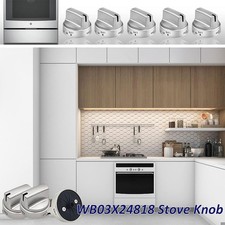 WB03X24818 Stainless Steel Look Control Knob Kits For GE Gas Range Stove