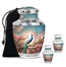 Cremation Keepsake Urns 10Inch + 3Inch Set Of 2 for Human Adult Ashes Memorial