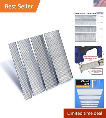 Versatile 18 Gauge Galvanized Brad Nails - 1000 Count, Perfect for DIY Projects