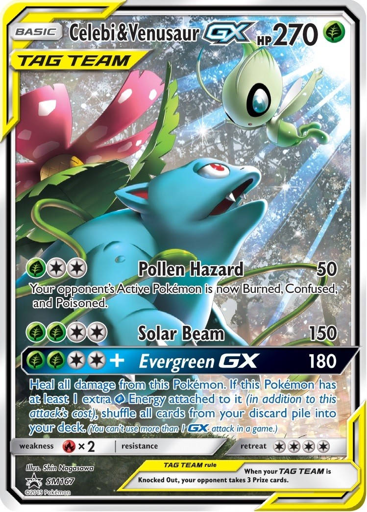 Celebi & Venusaur GX - SM167 - SM Black Star Promo - SM Black Star Promos #SM167