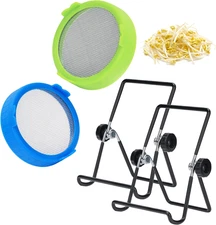 Sprouting Lids Growing Kit, Sprouting Lids for Wide Mouth Mason Jar, Screen Spro