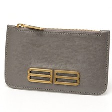 Balenciaga BALENCIAGA BB Coin Card Holder Case 674852 Leather Gray... GZl1ftft