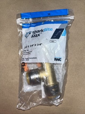 SharkBite Max 3/4'' Slip Tee Push-to-Connect Fitting UR3370A
