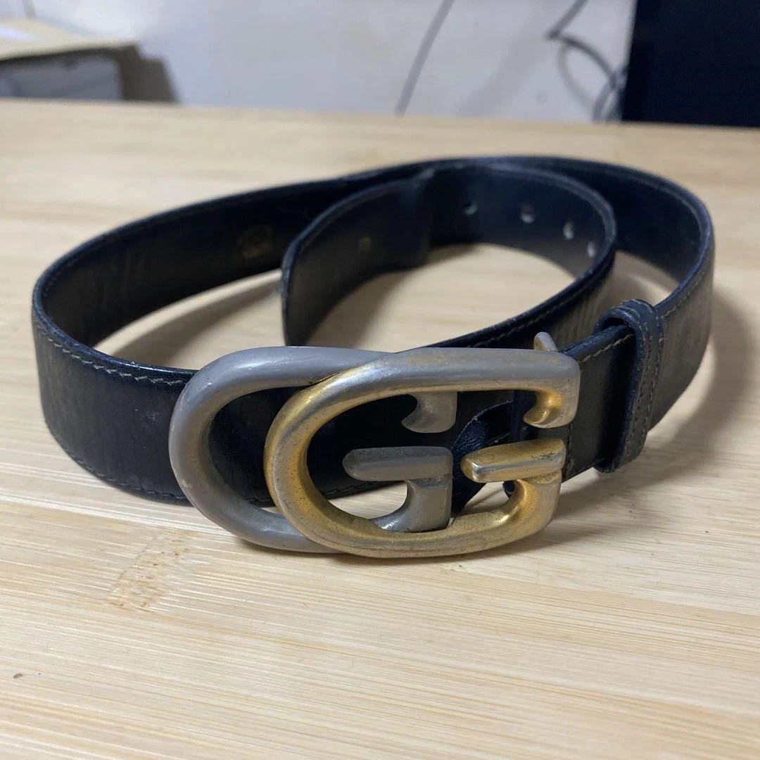 Ceinture en cuir noir GUCCI taille 70