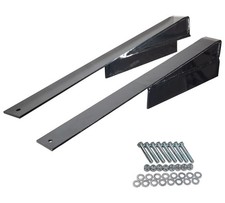 3.5x4x45 Black Fifth Wheel Frame Ramps W 4 Rise For Semi Trucks Set Of 2