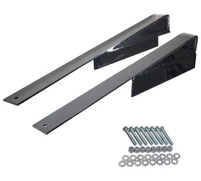3.5''x4''x45'' Black Fifth Wheel Frame Ramps w/ 4'' Rise for Semi Trucks (Set of 2)