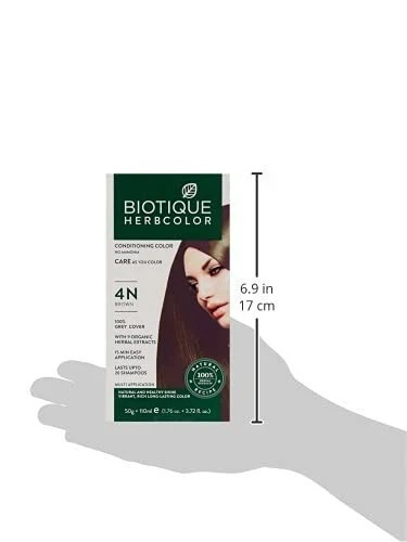 Biotique Bio Herbcolor Conditioning Hair Color, 50g + 110ml -Darkest Brown 3N