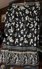 Sag Harbor Woman 2X Skirt Floral Rayon Elastic Waist Flaws In Waistband