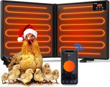 Chicken Coop Heater for Winter with Remote APP Control, 30''x12'' Large Folda...