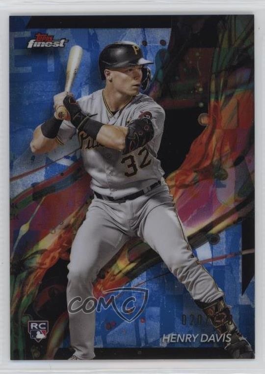 2024 Topps Finest Common Blue Refractor 20/200 Henry Davis #15 Rookie RC ut4