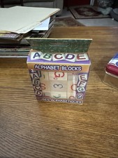 Nine Piece Alphabet Blocks New Six Different Colors Learning Tool
