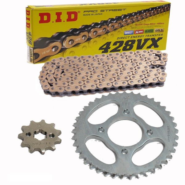 Kettensatz Yamaha YZ 80 LC 93-01 Kette DID 428 VX G&B Gold 118 Offen 14/47-image