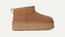 SALE! BNWT UGG Classic Ultra Mini Platform Suede Boots - Tan - UK 7/40 RRP: £155