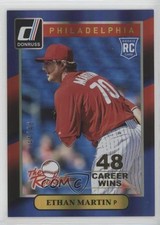 2014 Panini Donruss The Rookies Gold Career Stat Line 44/48 Ethan Martin #36 0f6