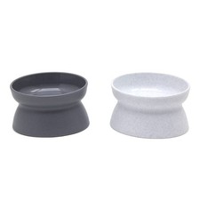 Elevated Cat Bowls Set of 2 , Whisker-Friendly Raised Cat Food  Water Dishes,