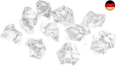 PartyDeco AC25-099-KARTON Eiskristalle, PVC, transparent, 50 Stück