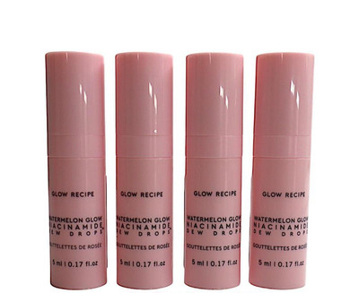 4 X  Glow Recipe Watermelon Glow Niacinamide Dew Drops 5 ml. /.17 fl. oz. Travel
