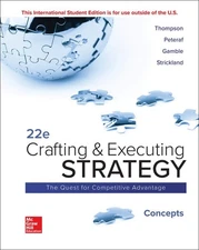 Crafting and Executing Strategy: Concepts - paperback Thompson Jr, Arthur|St...