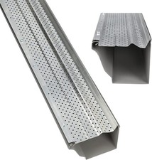 6 Inch 11.5 Feet Mill Finish Aluminum Guard for Leaves Debris Easy Install