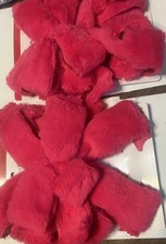 Lot Of 2 Large Bows Christmas Tree Topper. Hot Pink Fur  Holiday Party Decor