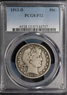 1913-D Barber Half Dollar PCGS F12