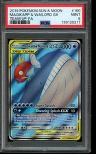 PSA 9 MINT Pokemon Magikarp & Wailord GX Sun and Moon Team Up Full Art 160/181 on eBay