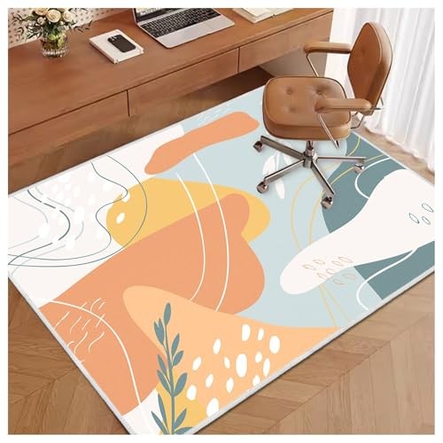 4x5ft Blue Hardwood Floor Chair Mat for Home Office Anti-Slip Durable