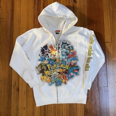 Vintage 2000 s Rare Kanto Pokemon Hoodie Anime Size M