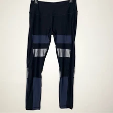 90 Degree By Reflex Leggings Colorblock Mesh Panel Yoga Black Gray Size Medium