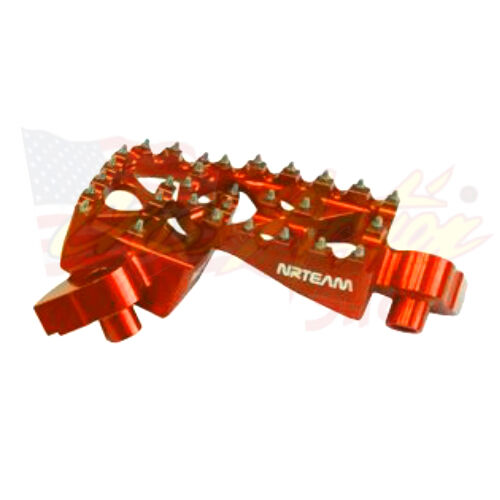 NRTEAM COPPIA PEDANE MAGGIORATE ALLUMINIO PEGS YAMAHA YZ-F 250 2015 ARANCIONI - Bild 1 von 1