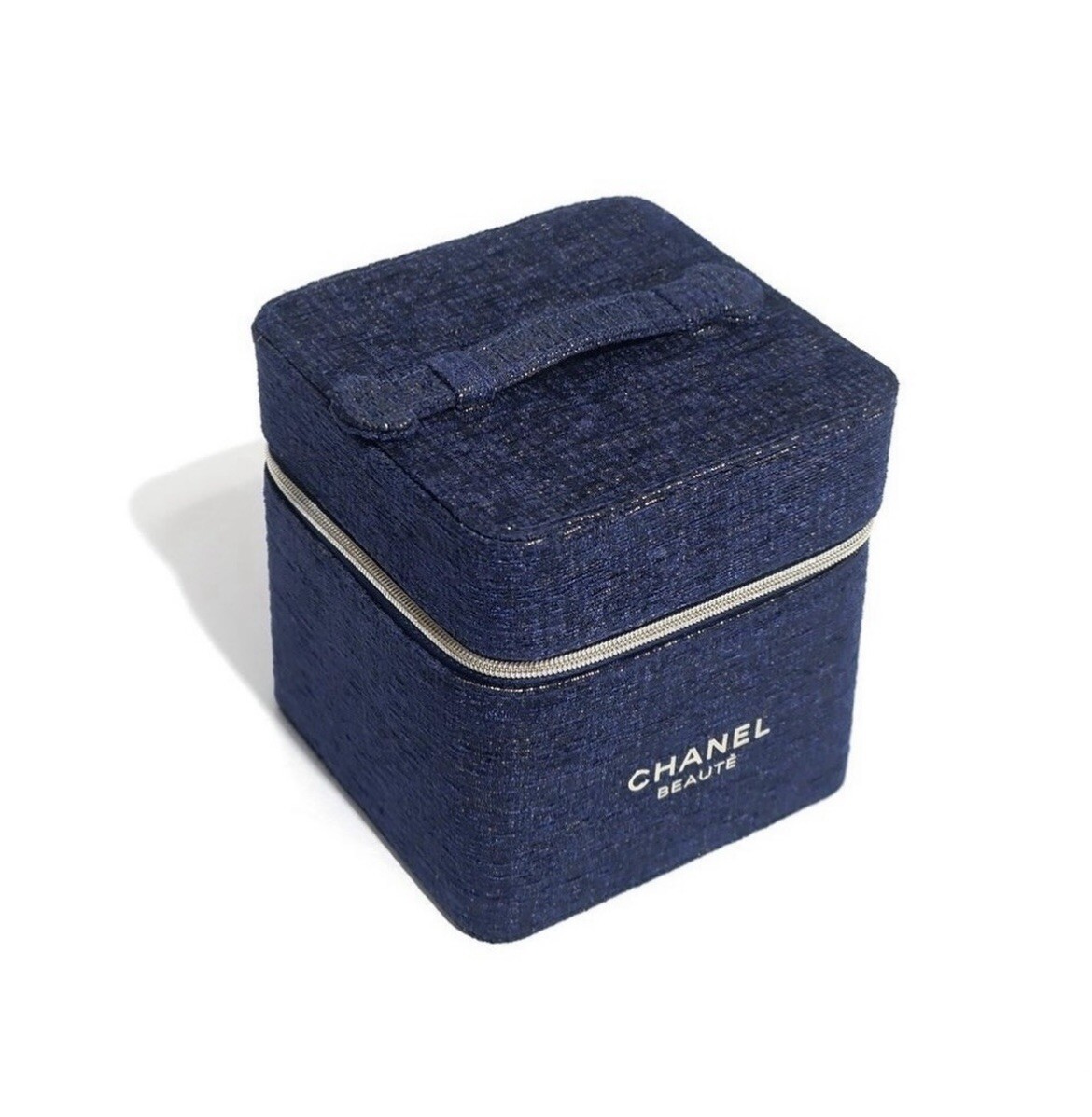 CHANEL BEAUTE 化粧ポーチ CHANEL Beaute Exclusive Makeup Box Travel Cosmetic Case Blue NEW