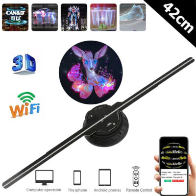 3D Fan Hologram Projector Wifi LED Light Fan Holographic Advertising Lamp Player