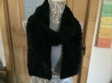 Wallis W Collection Black Faux Fur Scarf  Boa One Size BNWOT