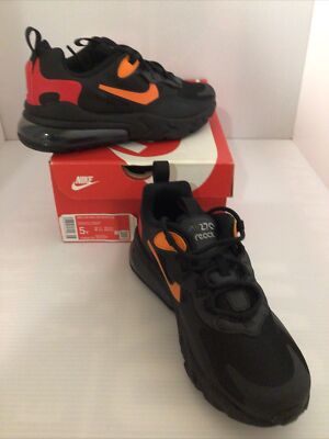 NIKE AIR MAX 270 REACT YOUTH SIZE 5 Y  BLACK SMOKE GREY Noir/Gris Clair/Noir
