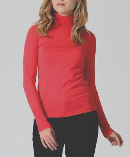 NEW LANDS END WOMENS SHAPED TURTLENECK SHIRT SUPIMA CAMEO BLUSH MP MEDIUM PETIT