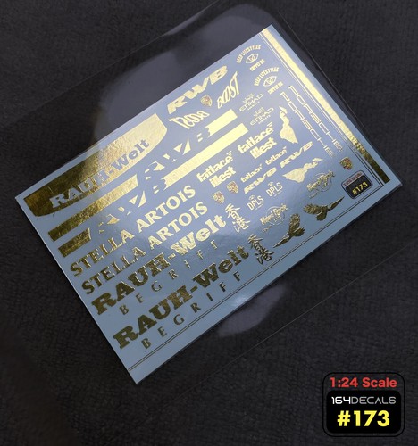 RWB STELLA ARTOIS Water Slide Decal White Toner 1/24 - 1/28 Dicast RC Model#171 - Picture 5 of 10