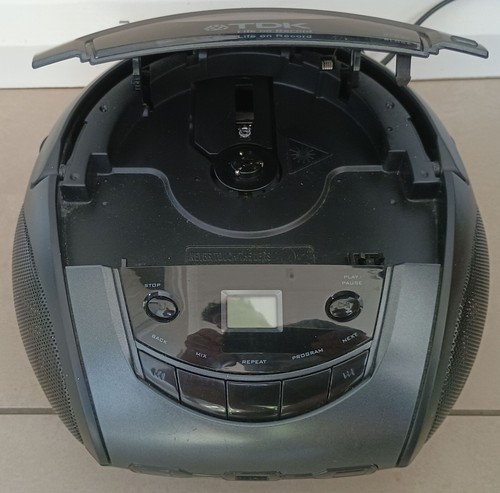 Rare Black TDK Life On Record TBC8211GP Portable CD Player Radio Boombox - Picture 3 of 8