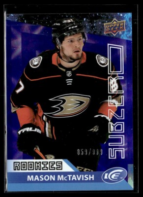 2021-22 Upper Deck Ice Sub Zero Blue Autographs Mason McTavish Auto Anaheim