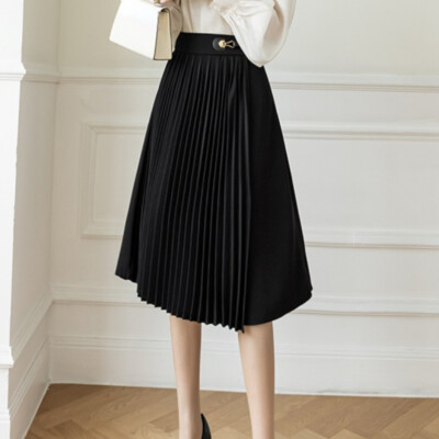 スカート melthelady back pleats skirt Black スカート melthelady back pleats skirt Black Lady Pleated