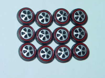 HOT WHEELS REDLINE US WHEEL TIRE Lot of 12 SMALL BEARING STYLE -NICE!
