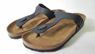 Birkenstock Gizeh BS Women's Regular Fit Leather Sandals Black US Size 8 | eBay