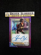 2024 Homer Bush Jr. Bowman Chrome Auto Mega Purple Mojo /199 #BMA-HB Padres