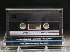  Used TDK AD 46 Blank Audio Cassette Tape Type I Normal Position Japan 1982